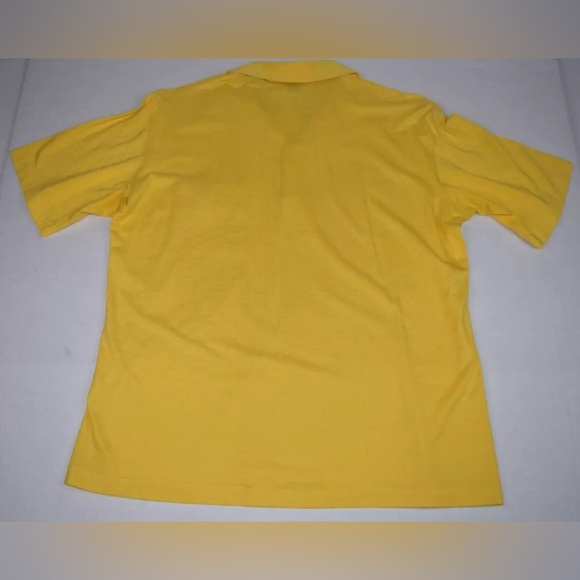 Sears Dragon Logo Sport Shirt VTG 80s Yellow with Brown Dragon Shirt M/L Grunge - Picture 16 of 16